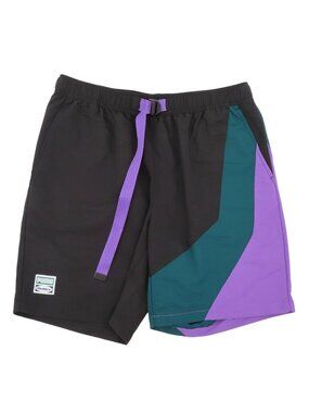 Puma x Butter Goods Shorts Men Medium Black Purple Teal Athletic Pockets NEW